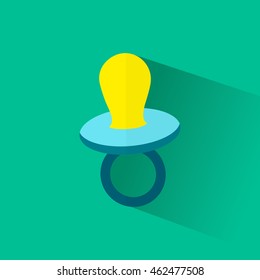 flat nipples child icon on a green background