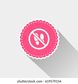 Flat no shoes sign warning