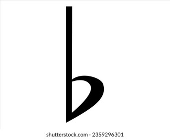 Flat note silhouette vector art white background