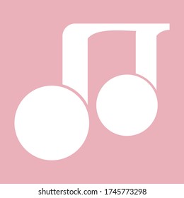 
flat note style design. music icon