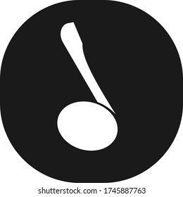 flat note style design. music icon