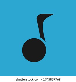 flat note style design. music icon