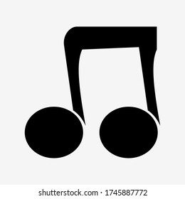 flat note style design. music icon