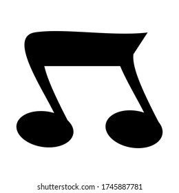 flat note style design. music icon