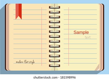 Flat notebook