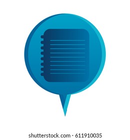 flat notebook icon education, vector illustration design