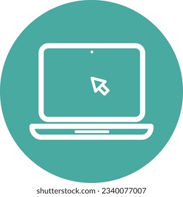 Flat notebook icon for web design or site interface