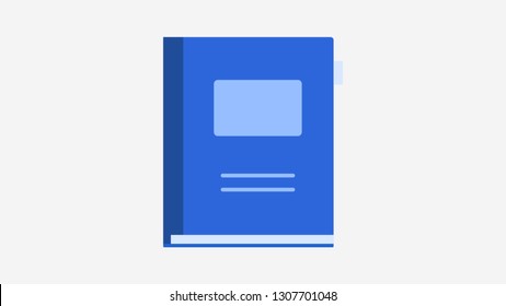 Flat notebook Illustration. Vector realistic icon. Office and school supplies.