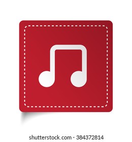 Flat Notes icon on red sticker