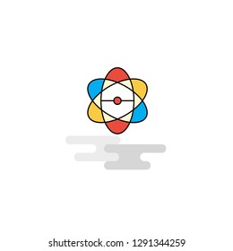Flat Nuclear Icon. Vector