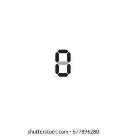 Flat number. Digital number vector illustration. Single color symbol on white background. Black number for web design. Isolated vector icon.