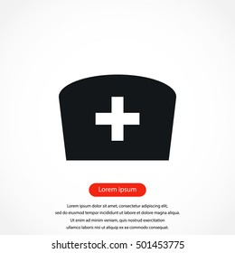 Flat Nurse icon, flat design best vector icon