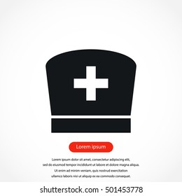 Flat Nurse icon, flat design best vector icon