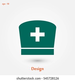 Flat Nurse icon, flat design best vector icon