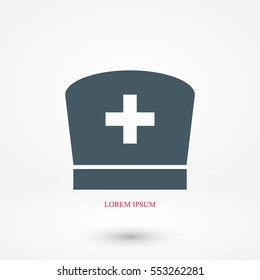 Flat Nurse icon, flat design best vector icon