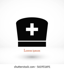 Flat Nurse icon, flat design best vector icon