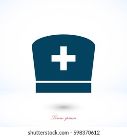 Flat Nurse icon, flat design best vector icon