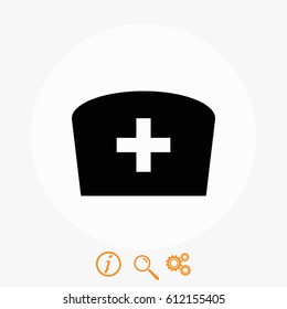 Flat Nurse icon, flat design best vector icon