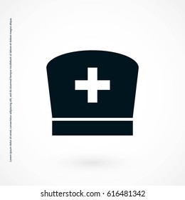 Flat Nurse icon, flat design best vector icon