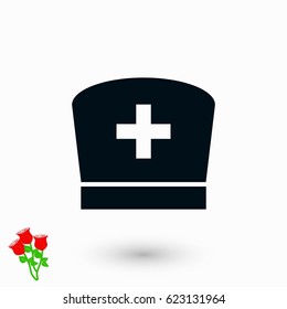 Flat Nurse icon, flat design best vector icon