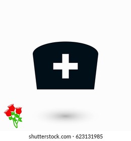 Flat Nurse icon, flat design best vector icon