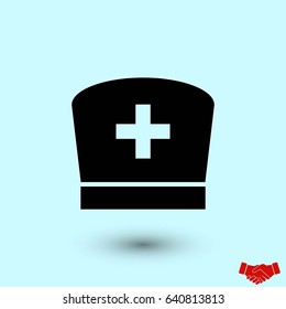 Flat Nurse icon, flat design best vector icon
