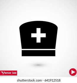 Flat Nurse icon, flat design best vector icon