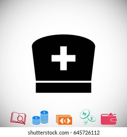 Flat Nurse icon, flat design best vector icon