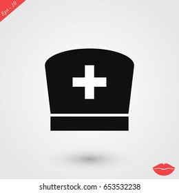 Flat Nurse icon, flat design best vector icon