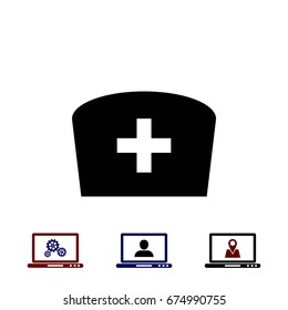 Flat Nurse icon, flat design best vector icon