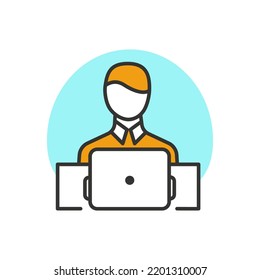 ilustración vectorial de icono de ocupación plana