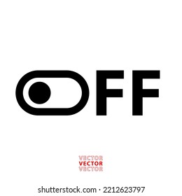 Flat off icon, circle stop, vector shutdown, trendy close, button illustration, retro alarm, vintage exit 