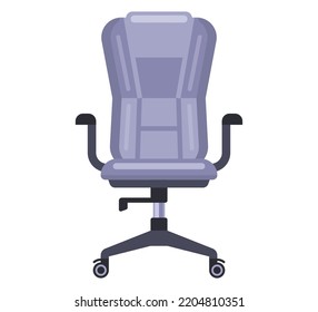 Bürostuhl für Büroarbeiten. flache Vektorgrafik.