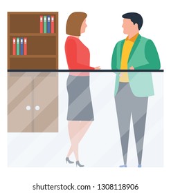 Flat office colleagues illustration vector 
