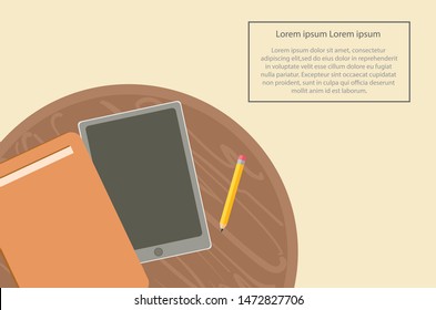 Flat office design bussiness workplace 