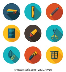 flat office icons