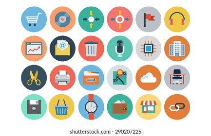 Flat Office Vector Icons 4