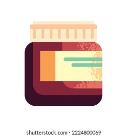 flat ointment bottle design over white