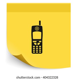 Flat old mobile phone icon. Phone Icon Vector.