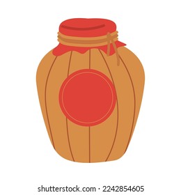 flat old vase over white