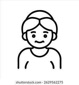 Mulheres idosas planas ícone de objeto design conceito isolado