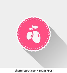 flat Olives icon with long shadow