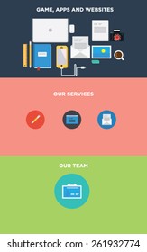 flat one page web design