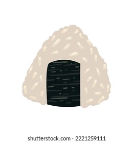 flat onigiri design over white