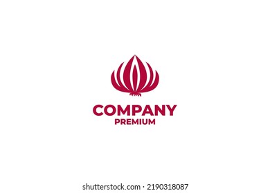 Flat onion icon logo design vector illustration idea