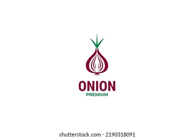 Flat onion icon logo design vector illustration idea