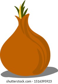 Flat onion, illustration, vector on white background.