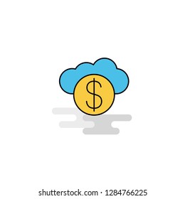 Flat Online banking  Icon. Vector