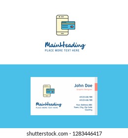 Flat Online banking Logo and Visiting Card Template. Busienss Concept Logo Design