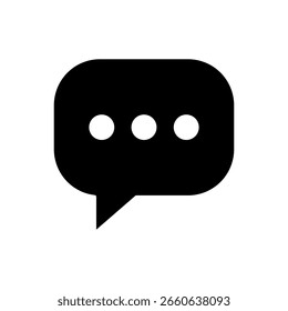 Vector de icono de mensaje de chat en línea plana para comunicación y redes sociales